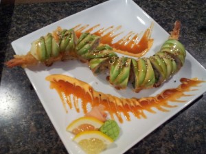Dragon Roll -- a Thai Sushi Aroy Dee favorite!